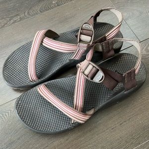 Chaco Z Sandal, Size 11W, Brown & Pink
